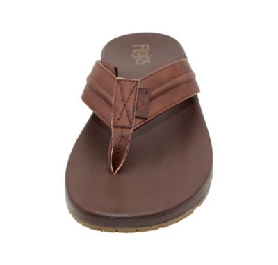 Image showing 1 th Flojos Men's Brava Faux Leather Thong Strap with Mesh Liner