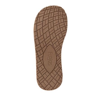Image showing 2 th Flojos Men's Brava Faux Leather Thong Strap with Mesh Liner