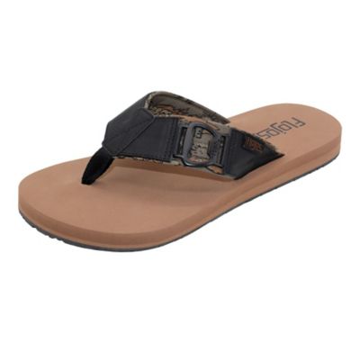 Flojos Estiler Lite Faux Leather, Webbed Upper with Bottle Opener