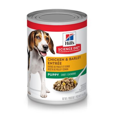 Hill's Science Diet Puppy Chicken and Barley Entree Canned Dog Food, 13 oz. Pups n Science Diet Puppy Food