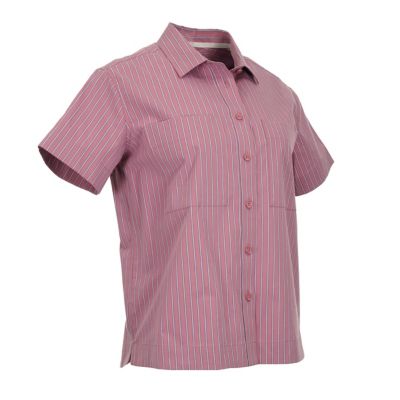 Image showing  Women's Striped Short-Sleeve Camp Shirt
