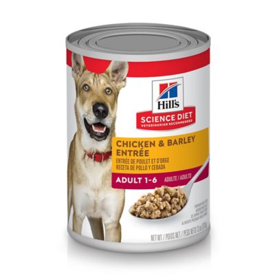 Hill's Science Diet Adult Chicken and Barley Chunks Wet Dog Food, 13 oz. Can This is a complete food  for my dogs
