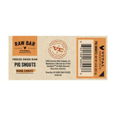 Image showing  RAW BAR Freeze-Dried Raw Pig Snouts Dog Snacks