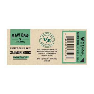 Image showing  RAW BAR Freeze-Dried Raw Salmon Skins Dog Snacks