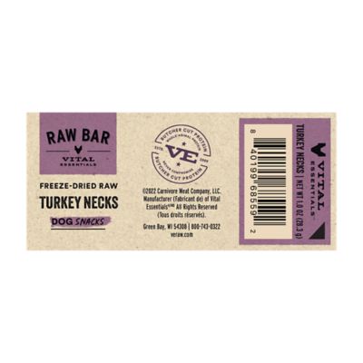 Image showing  RAW BAR Freeze-Dried Raw Turkey Necks Dog Snacks