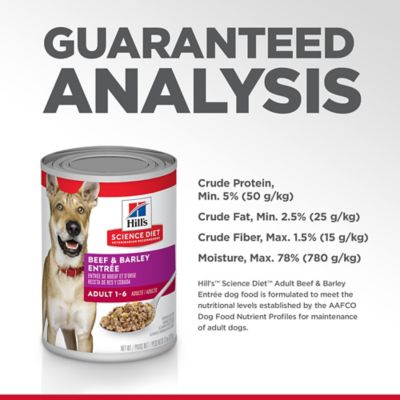 Image showing  Adult Beef and Barley Chunks Wet Dog Food, 13 oz.