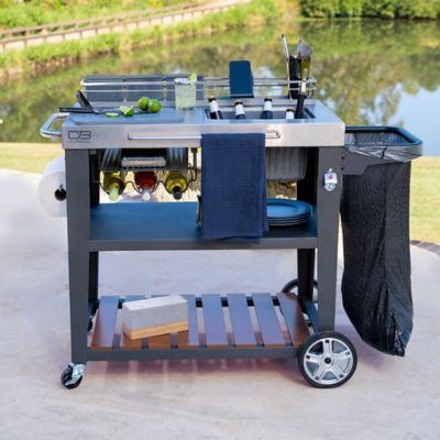 Image showing  Deluxe Entertainment Grill Cart, 756 sq. in., Multicolor