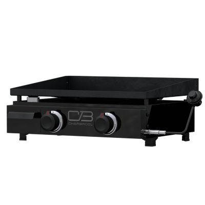 Image showing  2-Burner Tabletop Propane Gas Flat Top Grill and Griddle, 350 sq. in., Black