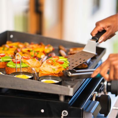 Image showing 5 th Charbroil 2-Burner Tabletop Propane Gas Flat Top Grill and Griddle, 350 sq. in., Black