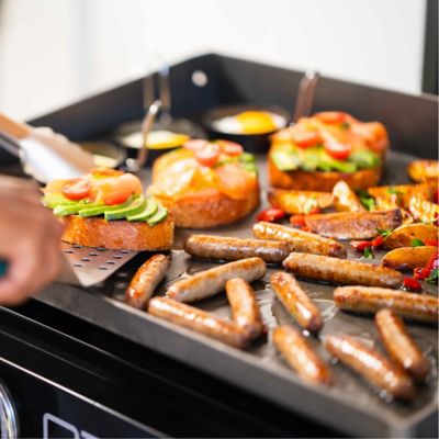 Image showing 6 th Charbroil 2-Burner Tabletop Propane Gas Flat Top Grill and Griddle, 350 sq. in., Black