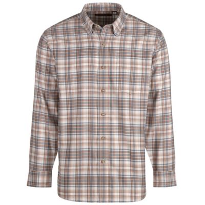 Image showing  Men's Single Pocket Plaid Long-Sleeve Button-Down Shirt