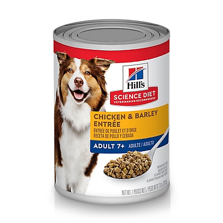 Hill's Science Diet Adult 7+ Chicken and Barley Chunks Wet Dog Food, 13 oz. Can
