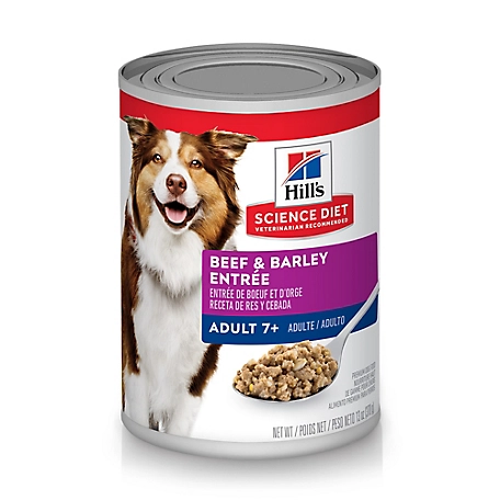 Hill's Science Diet Adult 7+ Beef and Barley Chunks Wet Dog Food, 13 oz. Can