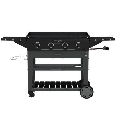 Charbroil 4-Burner Propane Gas Cart Flat Top Grill and Griddle, 720 sq. in., Black