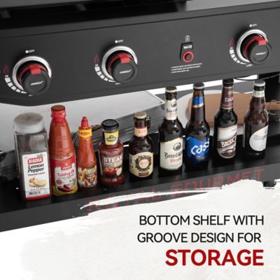 Image showing 5 th Royal Gourmet 4-Burner Propane Gas Grill and Griddle, Black