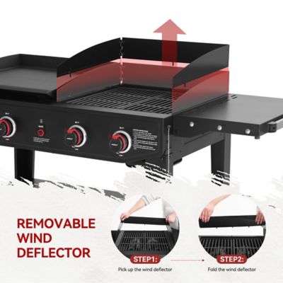Image showing 7 th Royal Gourmet 4-Burner Propane Gas Grill and Griddle, Black