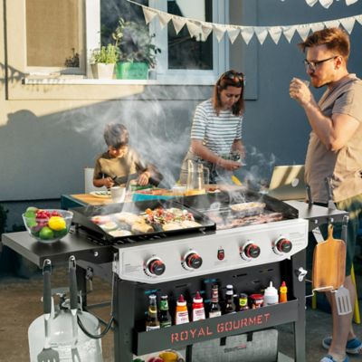 Image showing  4-Burner Premium Propane Gas Grill and Griddle, 610 sq. in., Black