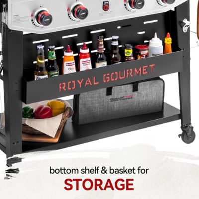 Image showing 5 th Royal Gourmet 4-Burner Premium Propane Gas Grill and Griddle, 610 sq. in., Black