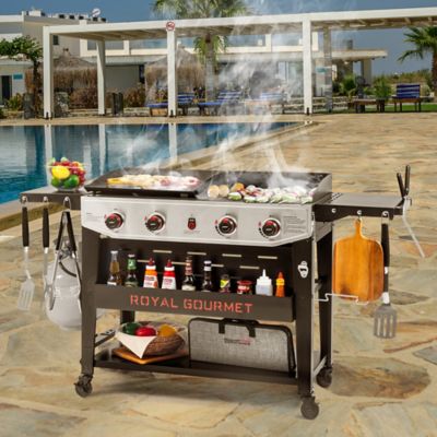 Image showing 9 th Royal Gourmet 4-Burner Premium Propane Gas Grill and Griddle, 610 sq. in., Black