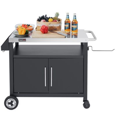 Royal Gourmet Outdoor Prep Grill Table with Storage Cabinet