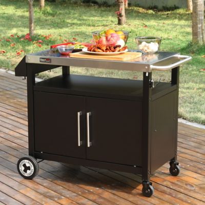 Image showing  Outdoor Prep Grill Table with Storage Cabinet