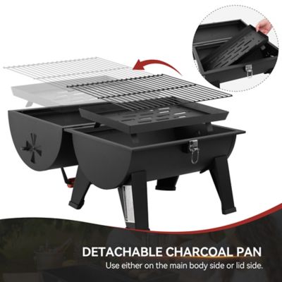 Image showing  Portable Charcoal Grill with Wooden Handle, CC1619