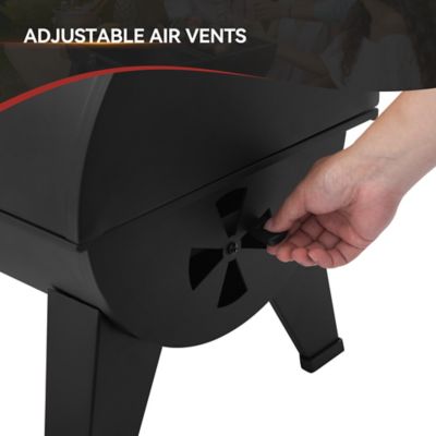 Image showing 7 th Royal Gourmet Portable Charcoal Grill with Wooden Handle, CC1619