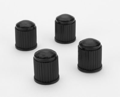Image showing  Plastic Tire Valve Caps, Black, 4-Pack