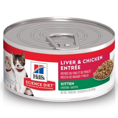 Hill's Science Diet Kitten Minced Liver and Chicken Recipe Wet Cat Food, 5.5 oz.