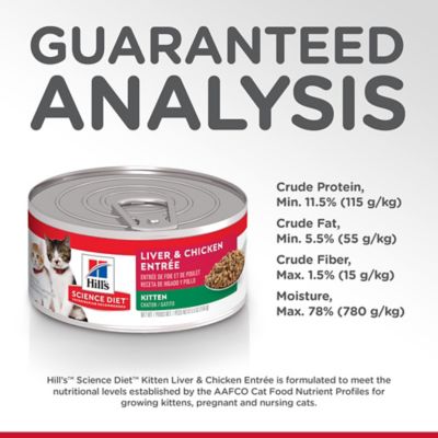 Image showing 5 th Hill's Science Diet Kitten Minced Liver and Chicken Recipe Wet Cat Food, 5.5 oz.