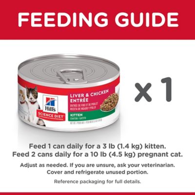 Image showing 6 th Hill's Science Diet Kitten Minced Liver and Chicken Recipe Wet Cat Food, 5.5 oz.