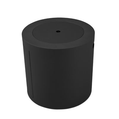 Image showing 5 th Real Flame Aegean 24 in. Round Steel Propane Fire Pit Table with Hidden Tank, Black