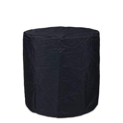 Image showing 7 th Real Flame Aegean 24 in. Round Steel Propane Fire Pit Table with Hidden Tank, Black