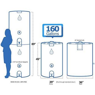 Image showing  160 gal. Large-Capacity Water Storage Tank