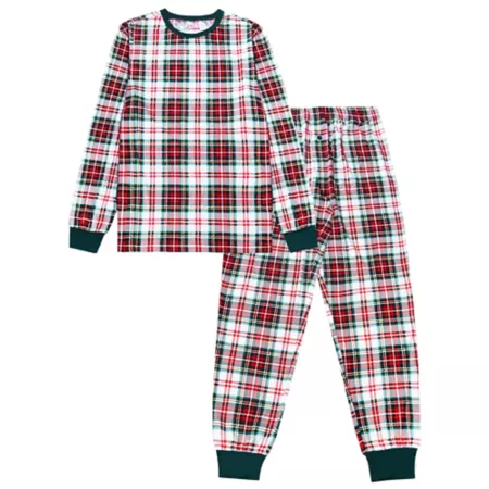 Holiday Famjams Men's Red and Green Plaid Sleepwear Set 2 Piece. Men's Pajamas