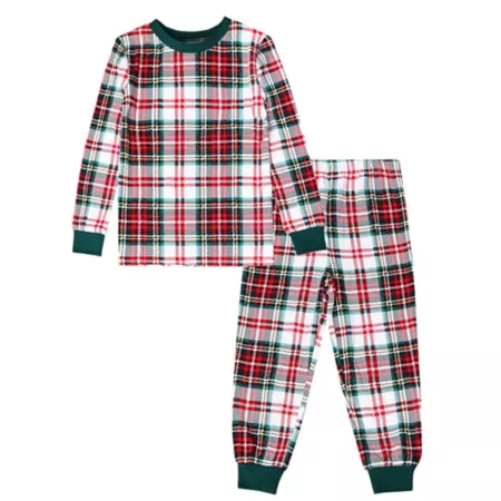 Holiday Famjams Toddler Red and Green Plaid Sleep Set 2 Piece. Kids' Pajamas