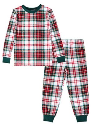 Holiday Famjams Toddler Red and Green Plaid Sleep Set, 2 pc.