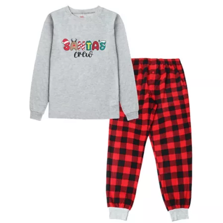 Holiday Famjams Men's Santa's Crew Sleep Set 2 Piece. Men's Pajamas