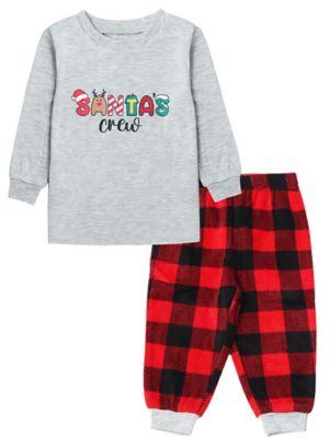 Holiday Famjams Toddler Santa's Crew Sleep Set, 2 pc.