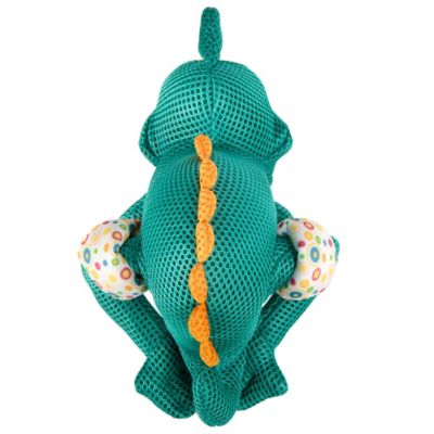 Image showing  Double Chew Guard Technology Chameleon Squeaker Plush Dog Toy, Teal, Medium