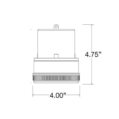 Image showing  4 in. Portable Amber LED Beacon with Magnetic Base and Carry Strap