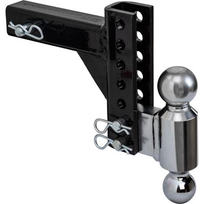 Image showing  2 in. Receiver Adjustable Dual Ball Hitch for Hitch Receivers, 5 in. Drop, 7,500 lb./10,000 lb. Capacity