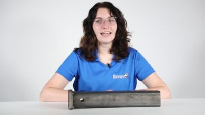 Image showing  2-1/2 in. Plain Receiver Tube with 18 in. Long Shank