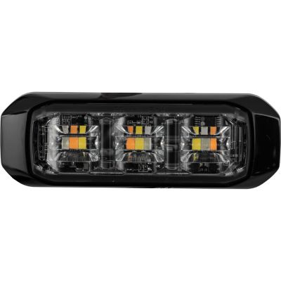 Image showing  3-1/2 in. Wide Angle Tri Color LED Strobe Light with Amber, Clear, and Green Lights