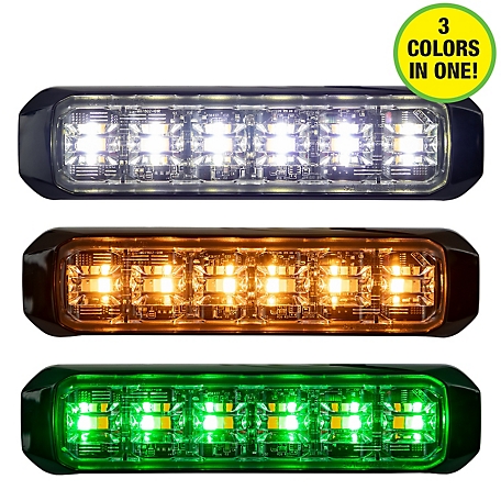Buyers Products Wide Angle Tri-Color LED Strobe Light, 8891829