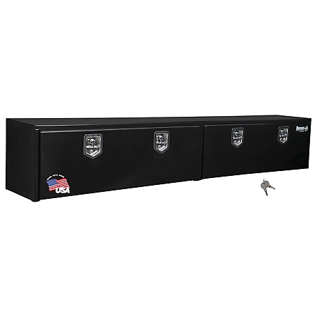 Buyers Products 18 in. x 16 in. x 96 in. Gloss Black Steel Topsider Toolbox Truck Box