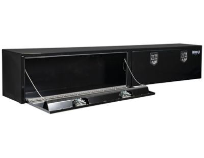 Image showing  18 in. x 16 in. x 96 in. Gloss Black Steel Topsider Toolbox Truck Box