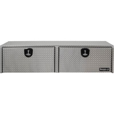 Image showing  18 in. x 16 in. x 88 in. Diamond Tread Aluminum Topsider Truck Toolbox