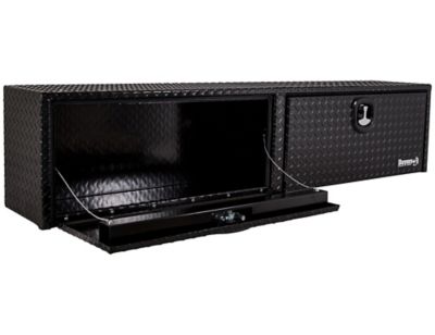Buyers Products 18 in. x 16 in. x 88 in. Gloss Black Diamond Tread Aluminum Topsider Truck Tool Box