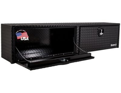 Buyers Products 18 in. x 16 in. x 88 in. Gloss Black Diamond Tread Aluminum Topsider Truck Tool Box